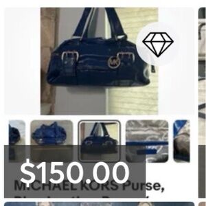 Michael Kors Vintage Blue  Shoulder Bag And Wallet.